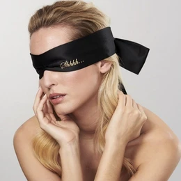 Bijouk Indiscrets Shhh - Blindfold crna traka za oči