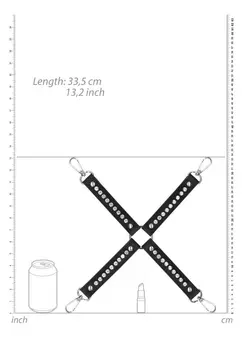 Fixator (krstovina) za BDSM igre Diamond Studded Hogtie