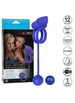 Punjivi ponderisani dvostruki erekcioni prsten sa vibracijama Dual Rockin ' Rim Enhancer