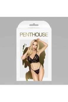 Komplet erotskog donjeg rublja Penthouse Double Spice Black (s/m).
