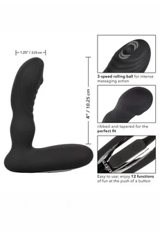 Punjivi silikonski masažer prostate Roller Ball probe sa funkcijom rotirajuća kugla