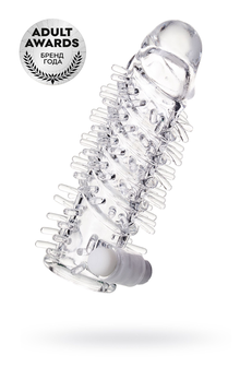 Toifa a-Tois Fril dodatak za penis sa vibracionom metlom, TPR, providan, 13,4 cm