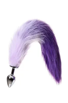 Analna čaura Metal bi TOIFA sa belo-ljubičastim repom, metal, srebro, 45 cm, Ø 3,3 cm