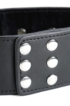 Toifa Theatre ogrlica od kože sa šiljcima, Crna