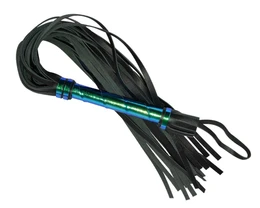 Pletenica, holografska drška od kože, 63 cm