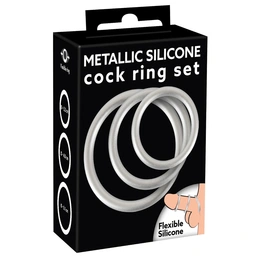 Metallic Silicone Set prstena za erekciju metala