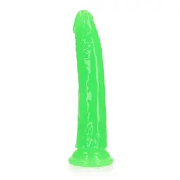 Slim dildo na usisnoj čaši Luminiscentni-20 cm