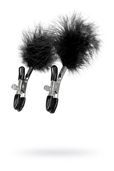 Stezaljke za bradavice Toifa Theatre, metal sa puhom, crne