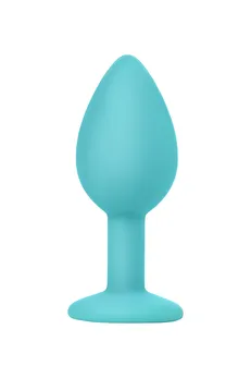 Analna čaura-Grumpi, silikon, sa prozirnim kristalom, plava, 2,7 cm