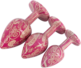 Emajlirani Analni čep od aluminijuma sa jarko ružičastim kristalom