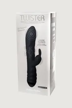 Tvister Vibrator-rotator sa klitorisnim stimulatorom, crni