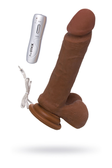 Realstick Elite Mulatto realistični vibrator, braon, 16 cm