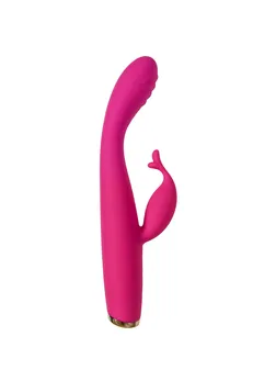 Vibrator za G tačku sa klitorisnom stimulacijom Let It G, G-Havker, silikon, ružičasta, 19,5 cm