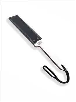 Paddle Crna tvrda od prave kože, drveta i HDF premaza bele boje