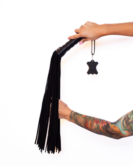 Scandal pletenica od prave kože (crna)