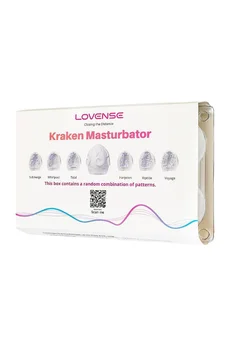 Set masturbatora nerealnih lovense Kraken, TPE, bela, 6,2 cm