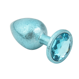 Plavi aluminijumski Analni čep sa malim kristalom