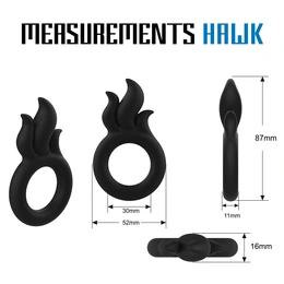 Prsten erekcije sa vatrenim dizajnom Velv'or Rooster Havk