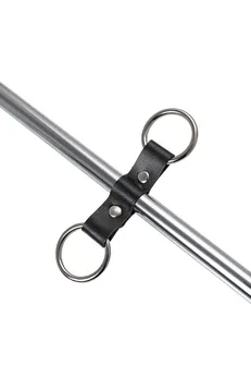 Odstojnik veliki za pričvršćivanje Pecado BDSM, metalni sa karabinerima, vrhovi-koža