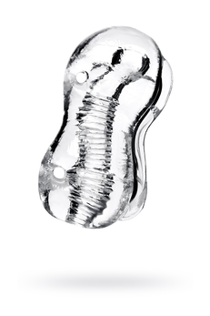 Masturbator nerealan Lingam bi TOIFA Indira, TPE, transparentan, 14 cm