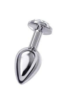 Analna čaura Metal bi TOIFA, metal, srebro, sa belim kristalom, 7,5 cm, Ø 3 cm, 145 g