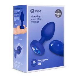 Vibrirajuća čaura Vibrating Jevel plug L / XL boja plavi safir