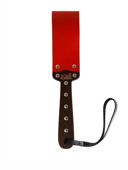 Paddle crvena meka od prave kože, drveta i HDF premaza venge boje