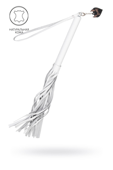 Pecado BDSM Bič, bela drška, beli bičevi, prirodna koža