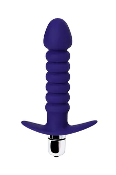 Analni vibrator stvari-trbušnjaci, ljubičasta, silikon, 14 cm