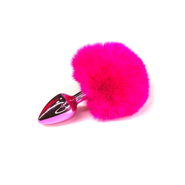 Ružičasti Analni čep sa ružičastim zečjim repom (mali)