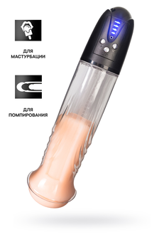 Sekus Men Ekpert Thorin automatska pumpa za penis za masturbaciju, ABS plastika, Crna, 32 cm