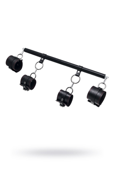 Bondažnый skup kada je greh ušao BDSM, 4 tačke fixacije, rasporka, lisice, okovi, prirodna koža, crna