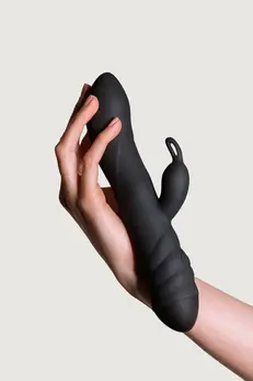 Tvister Vibrator-rotator sa klitorisnim stimulatorom, crni