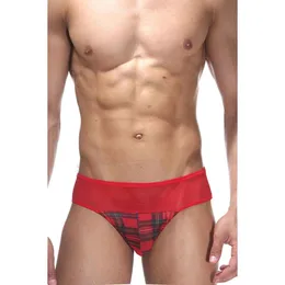 Pantalone muške tongi crvene u kavez