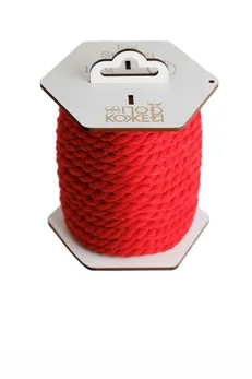 Pamučno crveno uže za šibari na beloj zavojnici, 10 m.