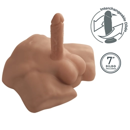 SILEKD Apollo s Dildo torzo, karamel, 7