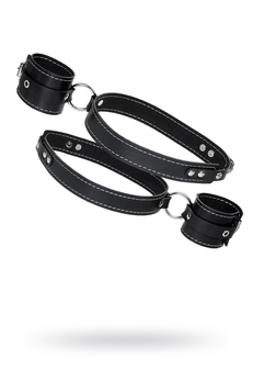 Pecado BDSM sistem vezivanja, za pričvršćivanje ruku na noge, koža, crna