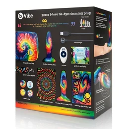 Analni premium čep sa efektom rimminga u kompletu Peace Love Tie-Die