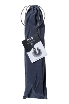 Analna čaura sa belim i ružičastim repom Popo Pleasure bi TOIFA, M, silikon, Crna, 45 cm, Ø 2,5 cm