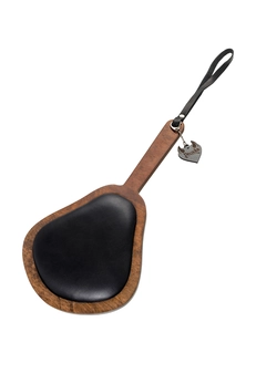 Pecado BDSM paddle, veliki sa mekim jastučićem, koža i drvo, crna