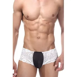 Plavi čipkasti hipsi sa crnim umetkom