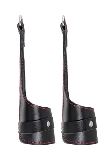 Pecado BDSM gimbal, mekan  sa crvenim šavovima, koža, crna