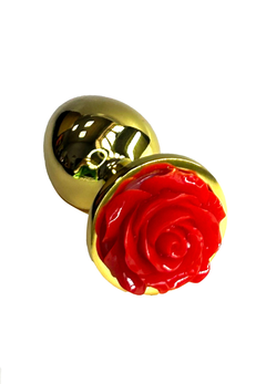 Zlatni čep od analnog čepa u obliku crvene ruže (mali)