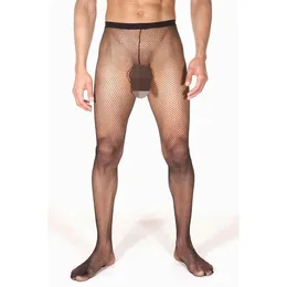 Hulahopke muške poluprozirne u srednje mrežaste crne