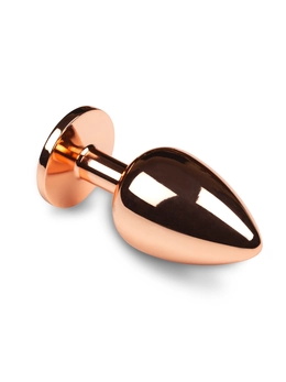 Slane stvari - veliki zlatni Analni čep sa kristalom, 8. 5k3. 5 cm (roze)