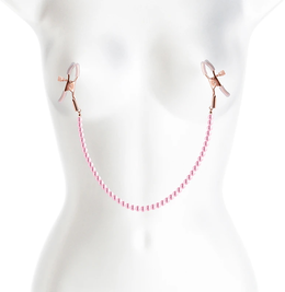 Ružičaste kopče na bradavicama sa lancem