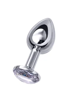 Analna čaura Metal bi TOIFA, metal, srebro, sa belim kristalom, 7,5 cm, Ø 3 cm, 145 g