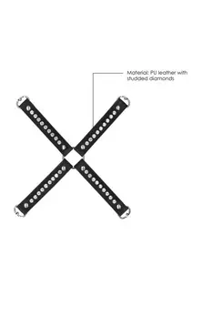 Fixator (krstovina) za BDSM igre Diamond Studded Hogtie