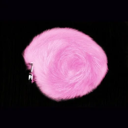 Srebrni Analni čep sa repom-slane stvari, 6 cm