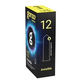 Ganzo Invisible kondomi, super tanki, sa dodatnim mazivom, latex, 18 cm, 12 kom.